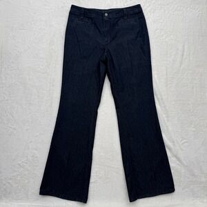 Ann Taylor Jeans Womens 10 Dark Wash Curvy Bootcut Denim Mid Rise Indigo